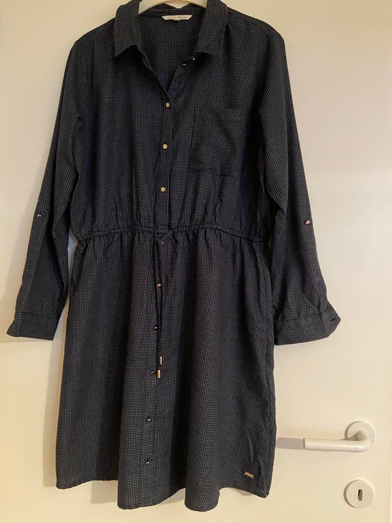 Robe-chemise bleue, manches pliables,  cordon de serrage, Enlèvement ou Envoi, Longueur genou, Bleu, Tom Tailor Denim