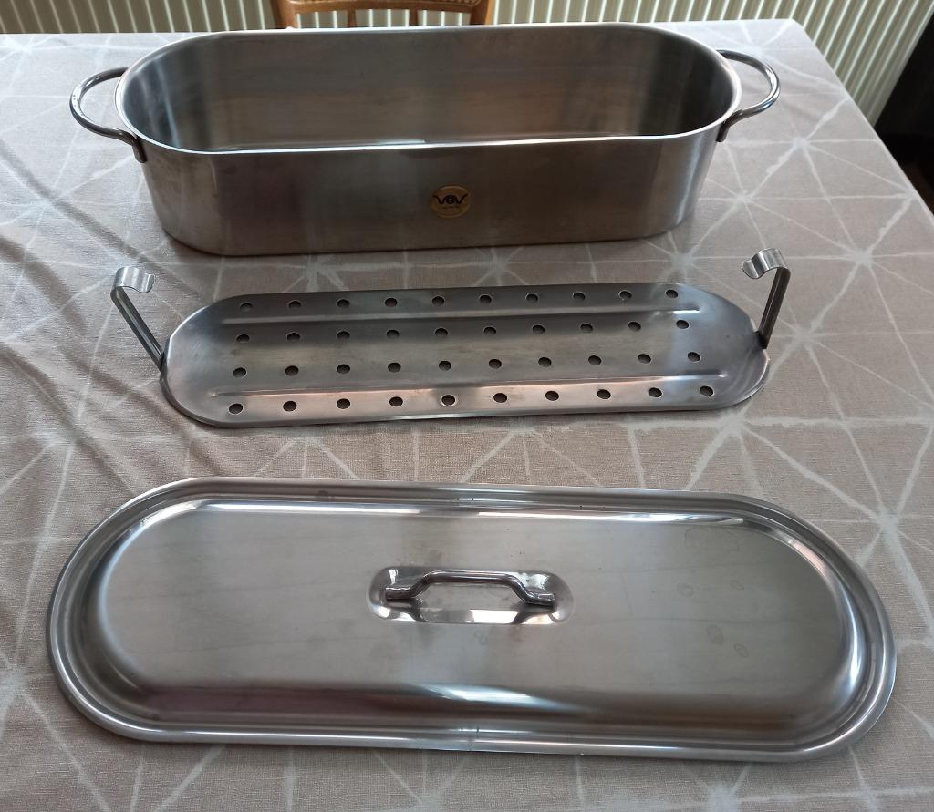 Vispan met inzet, Huis en Inrichting, Ophalen, Inox, Keramische plaat, Overige typen