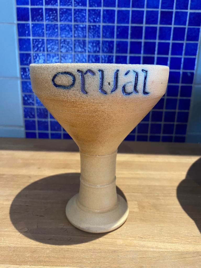 Calice Orval 33cl en grès neuf signé, Collections
