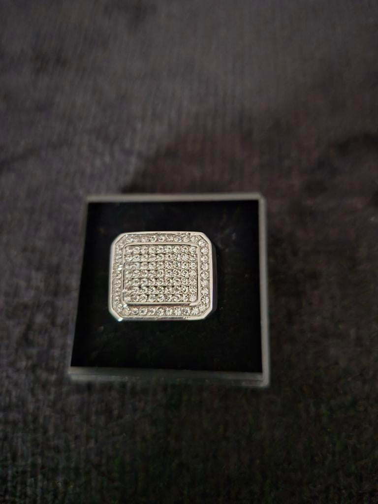 Nieuwe herenring in stainless steel maat 11, IJzer of Staal, Heer, Nieuw, Ophalen of Verzenden