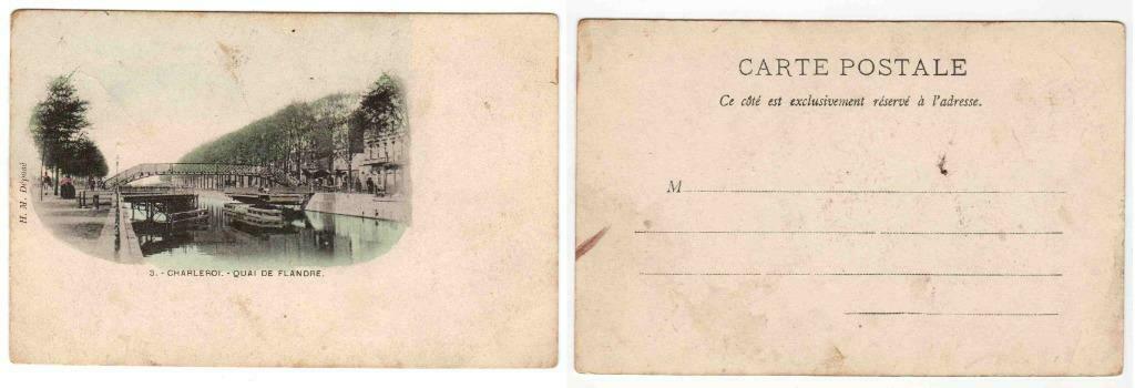 BE_Charleroi, Marcinelle, Monceau-sur-Sambre_H_lot 1_10 CPA, Enlèvement ou Envoi, 1920 à 1940, Non affranchie, Hainaut