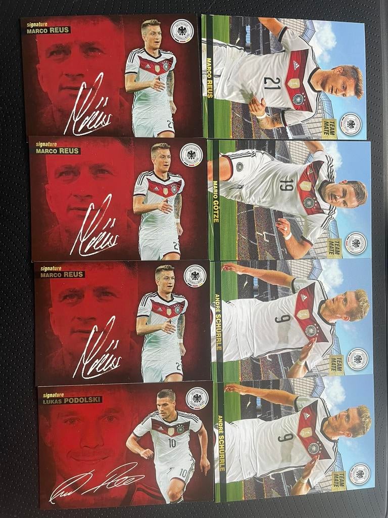 8x cartes Panini Allemagne euro 2016, Enlèvement ou Envoi, Comme neuf