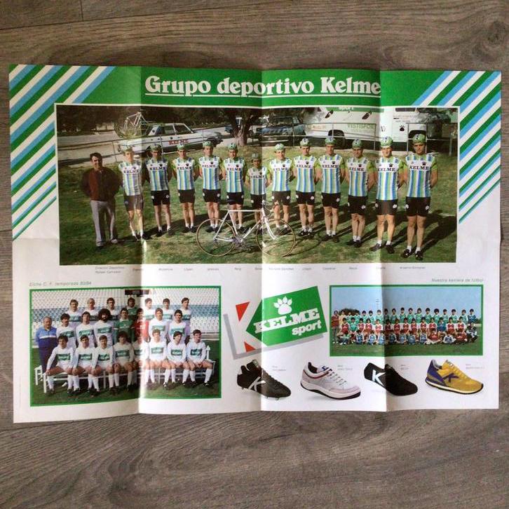 wielerposter  1984 team kelme eddy merckx  vicente belda, Verzenden, Zo goed als nieuw