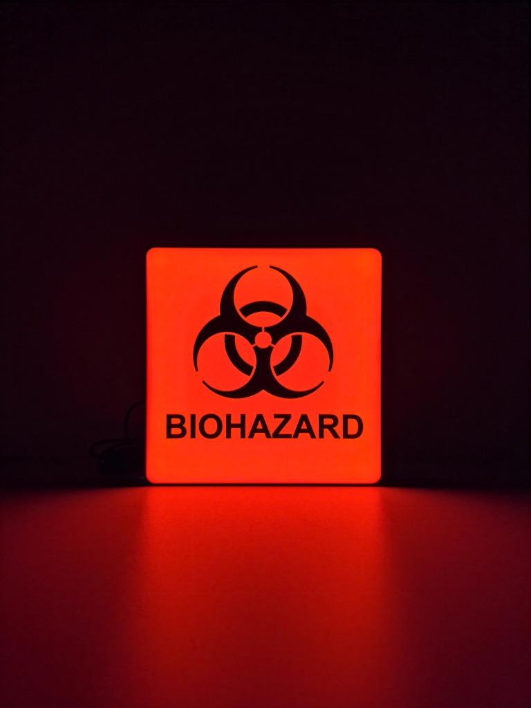 Lampe LED Biohazard – Déco Geek pour Chambre ou Bureau, Neuf, Autres culots, Enlèvement ou Envoi, Industriële stijl Gaming