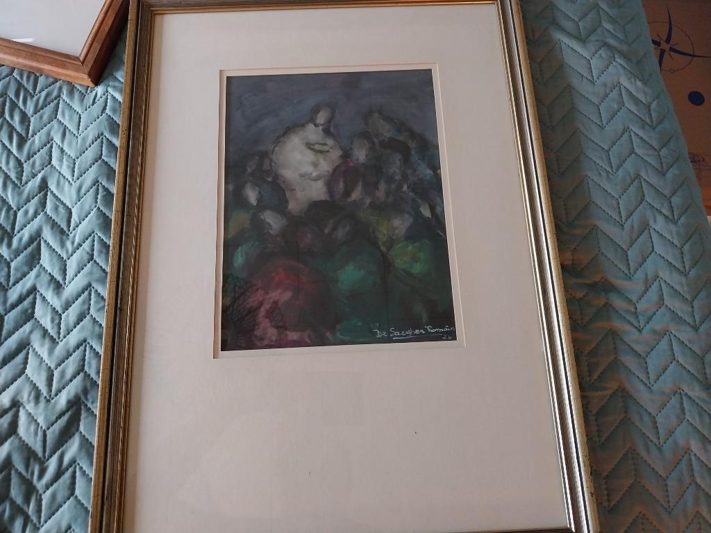 Schilderij van Romain de saegher in mooie staat, Antiek en Kunst, Kunst | Schilderijen | Klassiek, Ophalen of Verzenden