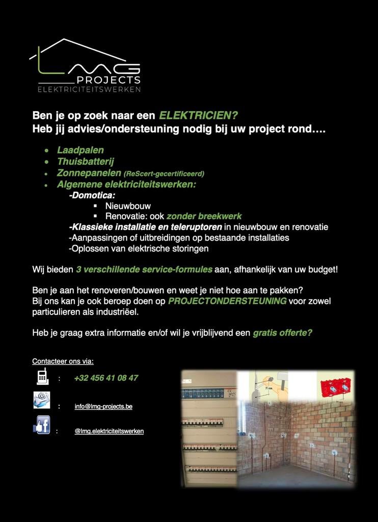 Elektricien? Bouw/verbouw je? Lees zeker verder +32456410847, Diensten en Vakmensen, Elektriciens