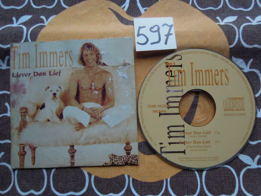 CD Tim Immers Liever Dan Lief 1996 Genre: pop, Ophalen of Verzenden, Gebruikt, Poprock