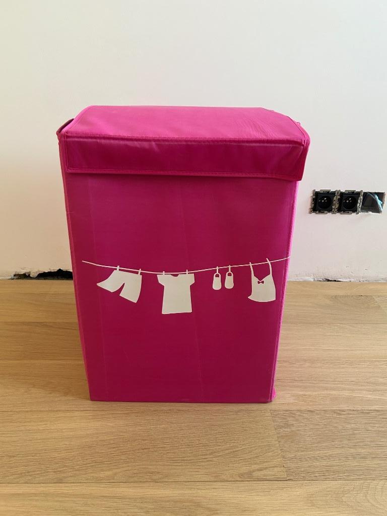 Panier à linge rose, Synthétique, Enlèvement, Rectangulaire, Panier