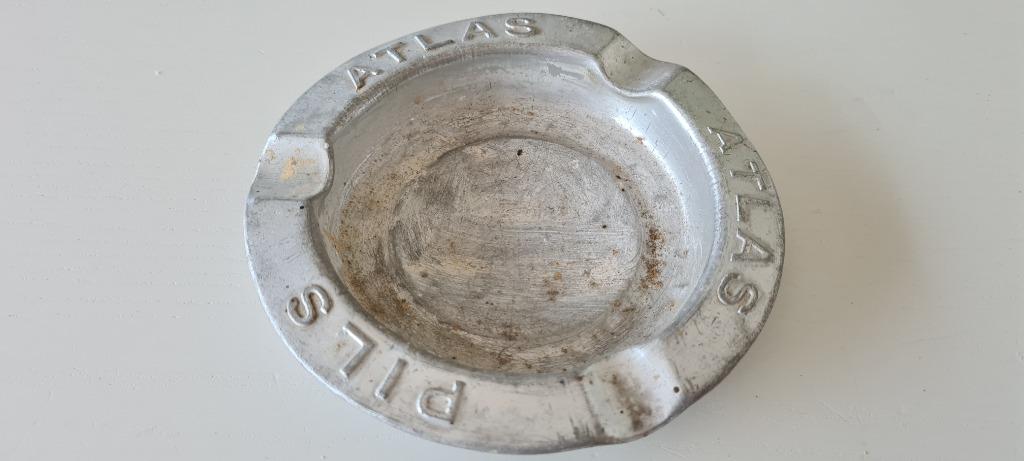 Atlas pils blikken asbak, Verzamelen, Ophalen of Verzenden