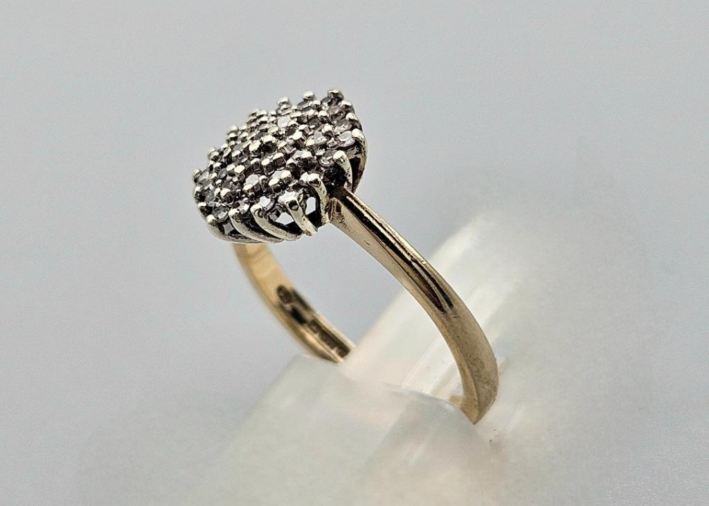 Gouden Vintage ring met diamanten Ca: 0.40 ct. 2024/267., Ophalen of Verzenden, Met edelsteen, Dame, Goud