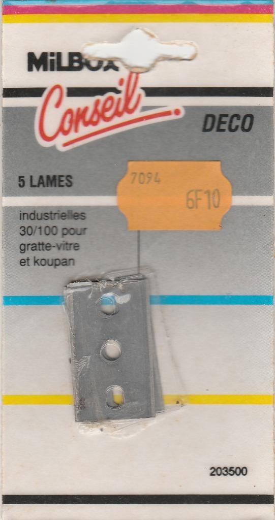 Lames neuves  pour gratte vitre, Envoi, Autres types