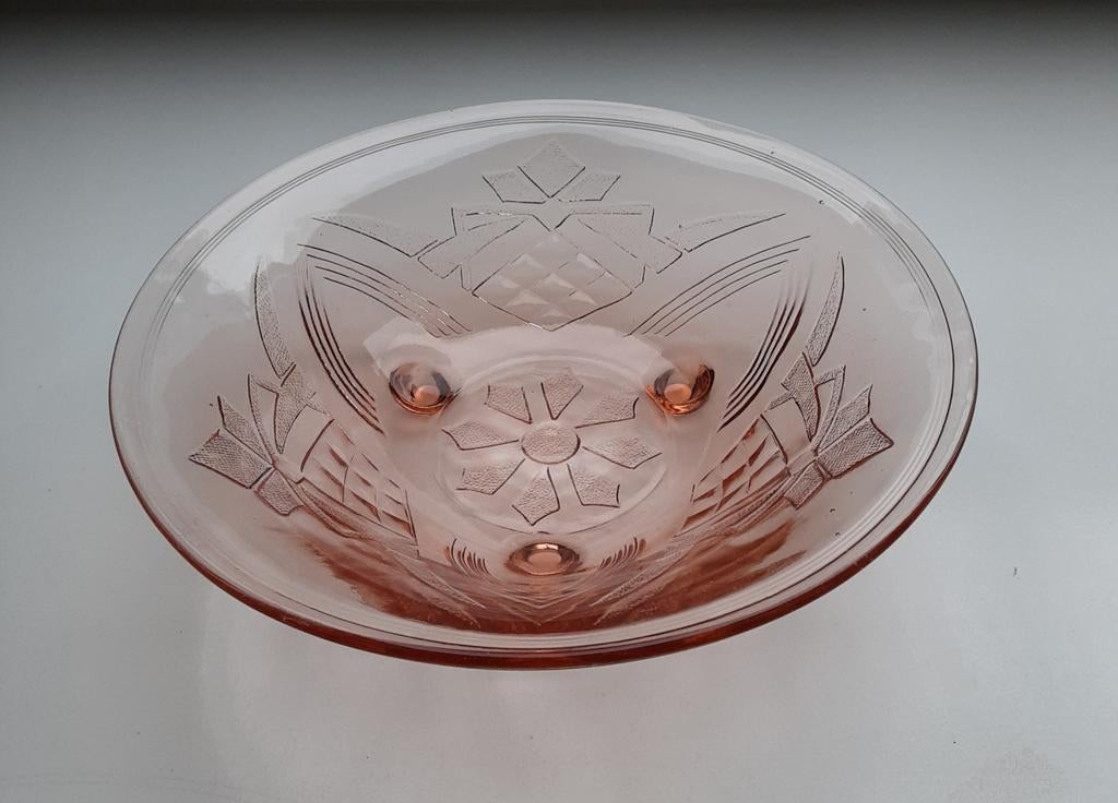 Bol en verre pressé art déco de « Fenne Glashütte », Enlèvement ou Envoi