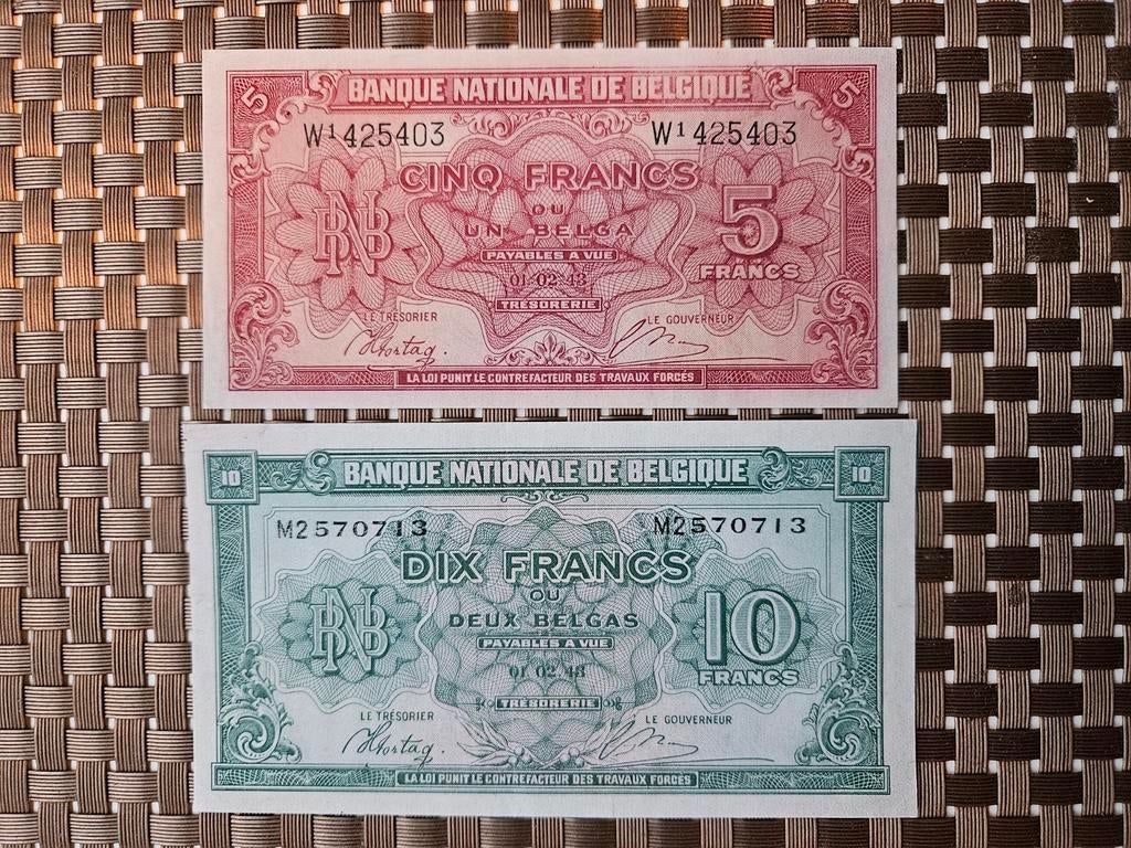 Coffret belge de 5 et 10 francs pour l'année 1943, Timbres & Monnaies, Enlèvement ou Envoi, Belgique, Série