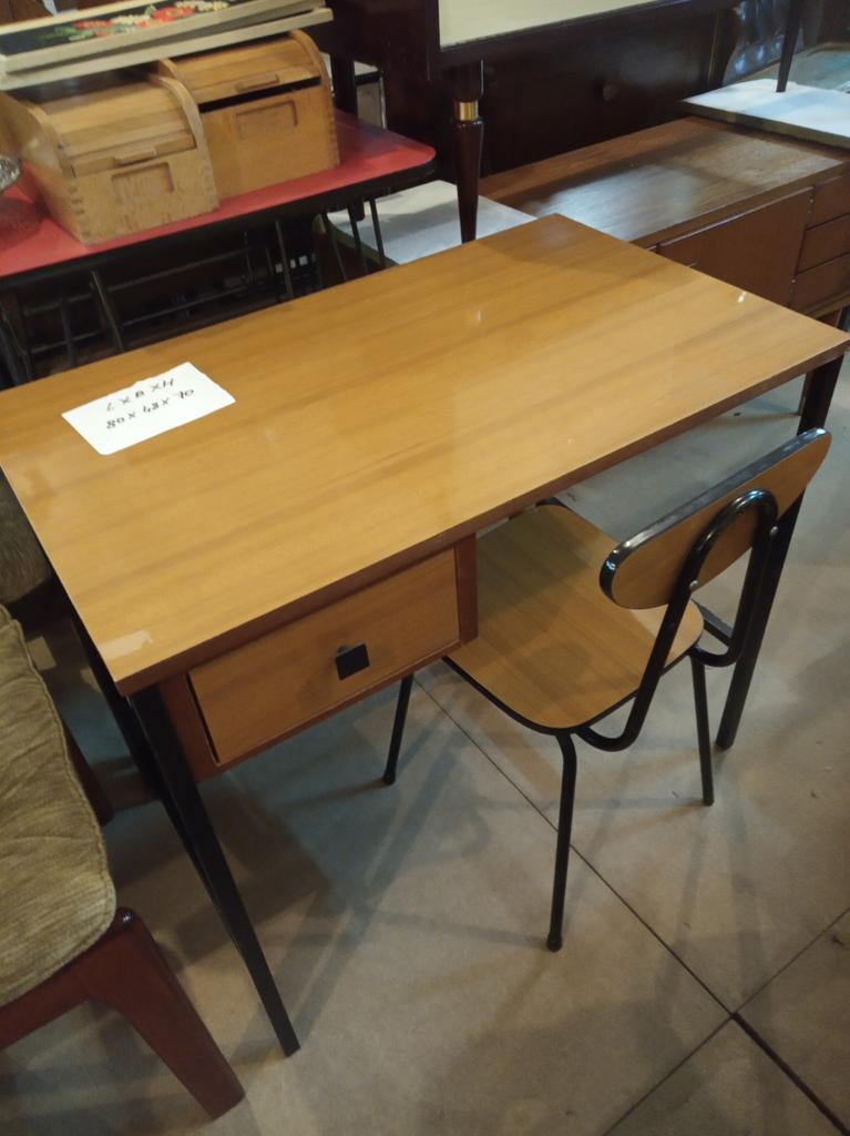 Bureau rétro vintage avec chaise, Enlèvement