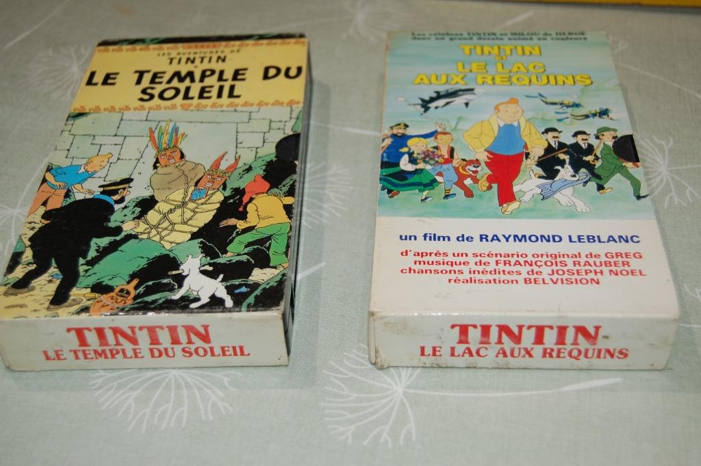 2 cassettes VHS Tintin  - Hergé - Lombard, Enlèvement ou Envoi, Tintin, Utilisé, Autres types