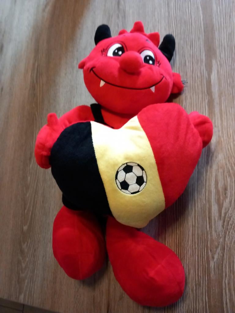 Mascotte rode duivels 60 cm hoog, Enlèvement, Comme neuf