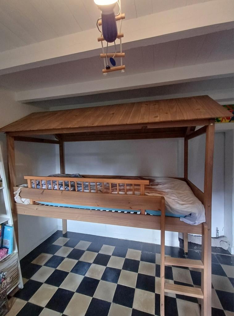 Kinderbed, Ophalen, Eenpersoons, Zo goed als nieuw, 200 cm