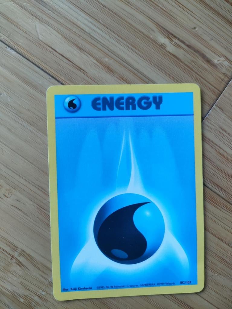 Waterenergie pokemonkaart, basisset 1999, waterenergie, Ophalen, Zo goed als nieuw
