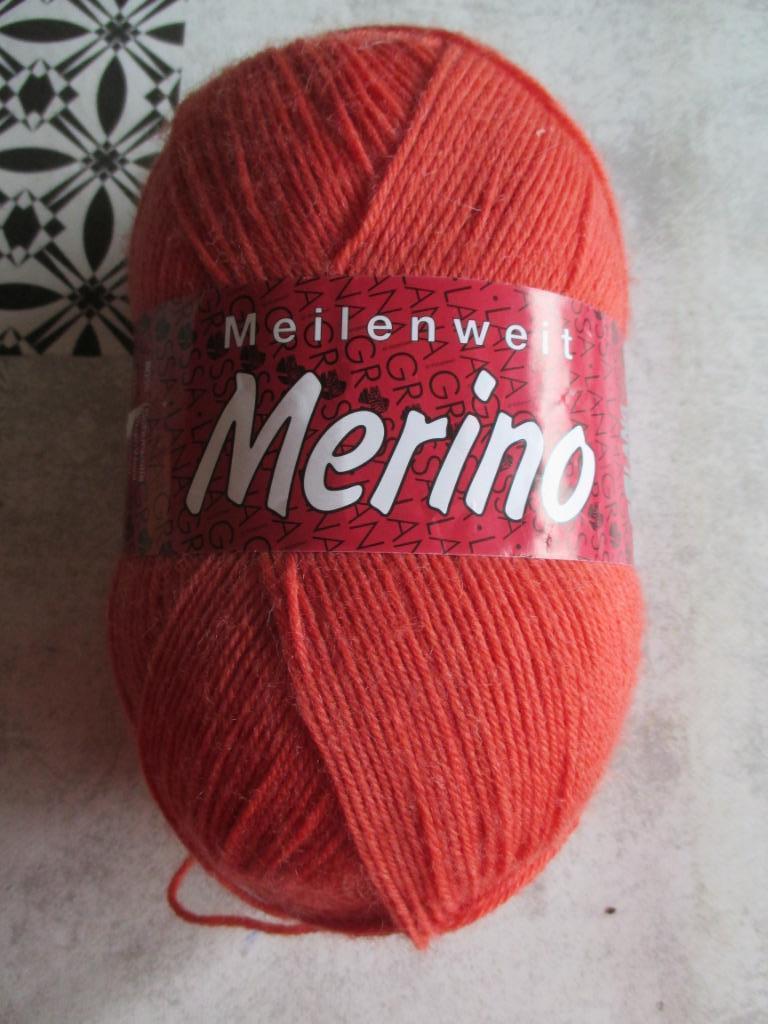 wol meilenweit merino 100 gram rood, Ophalen of Verzenden, Nieuw, Breien of Haken, Wol of Garen