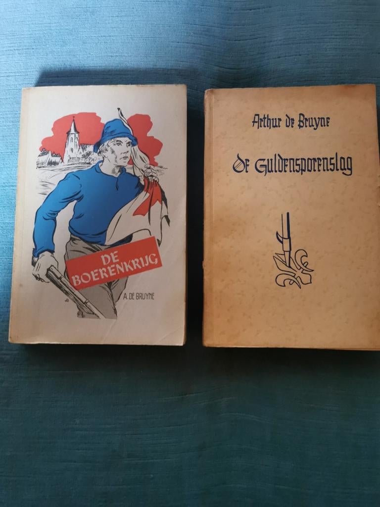 A De Bruyne , de boerenkrijg + de guldensporenslag, Boeken, Ophalen of Verzenden, Gelezen