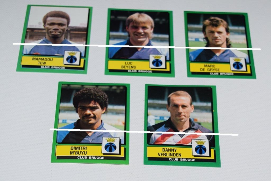 Panini Football 89 / Club Brugge / 5 stickers, Verzamelen, Verzenden, Nieuw, Poster, Plaatje of Sticker