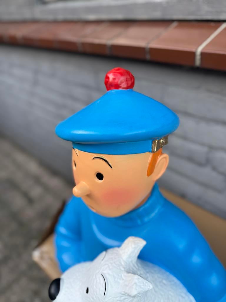 Kuifje met Bobby buste, Ophalen, Kuifje, Zo goed als nieuw, Beeldje of Figuurtje