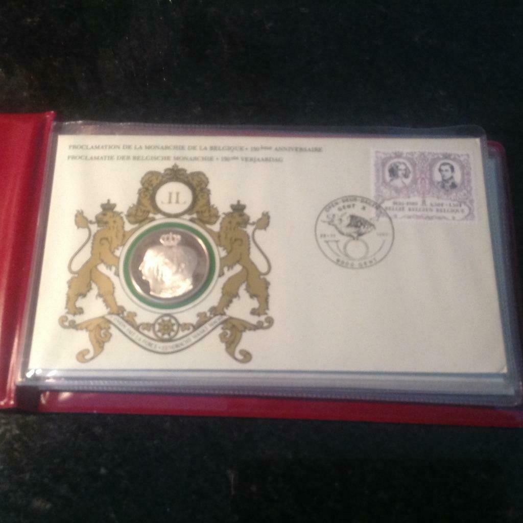 De Belgische dynastie herdenkingsuitgifte, Ophalen of Verzenden, Zilver, Setje, Zilver
