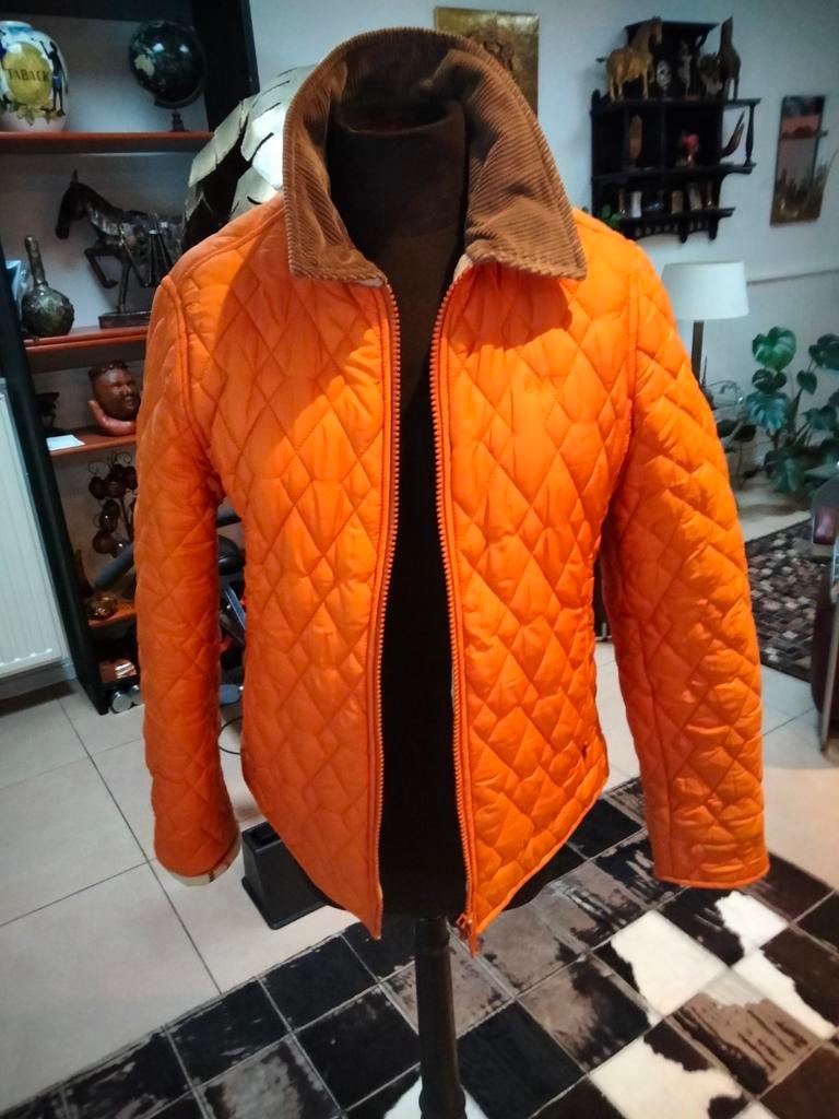 Gewatteerde jas Burberry Thomas.maat M realistisch bod aub., Ophalen of Verzenden, Zo goed als nieuw, Maat 38/40 (M), Oranje