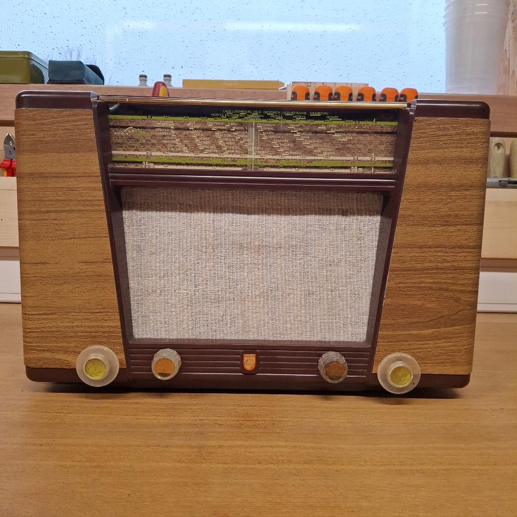 Buizenradio Philips BX400A, Ophalen of Verzenden, Gebruikt, Radio