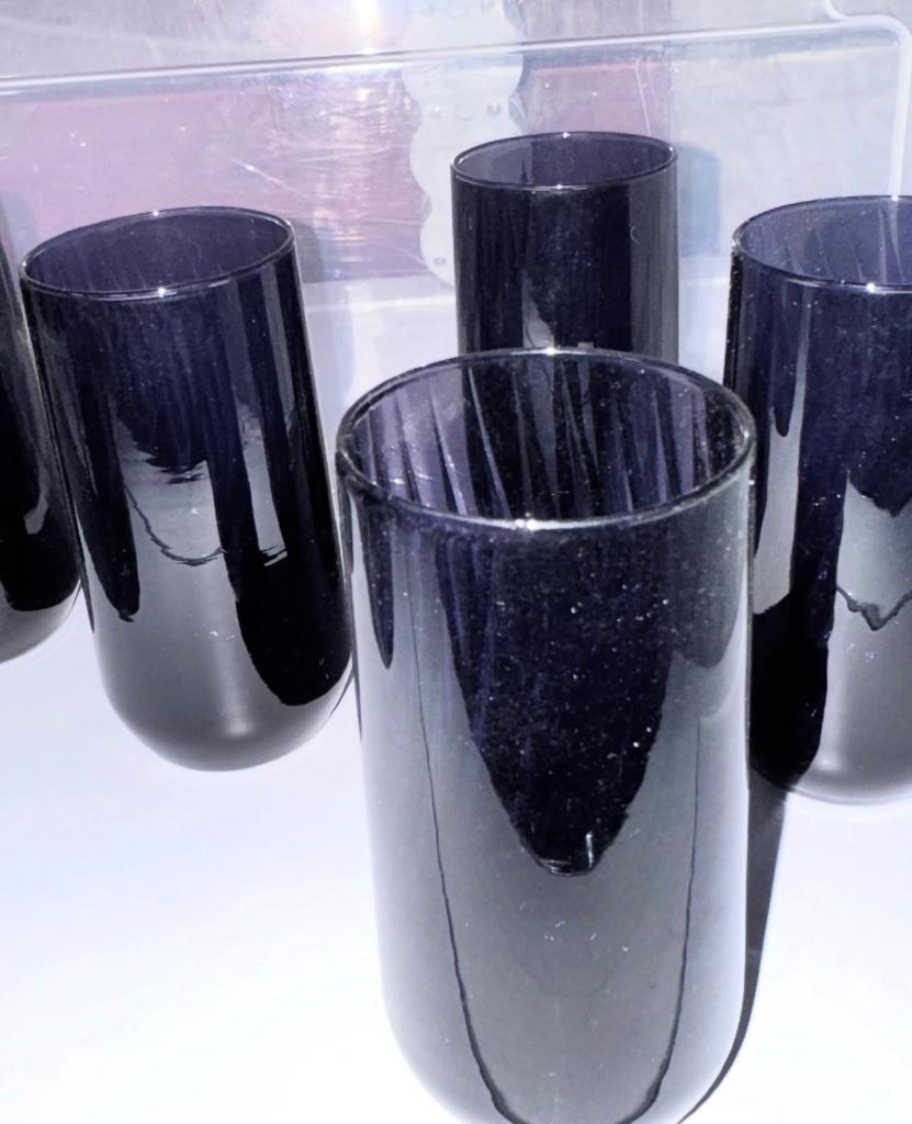 Paarse amethist vintage glazen, Antiek en Kunst, Ophalen of Verzenden