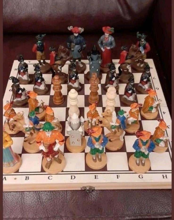 Vintage Folklore Schaakspel
Bord in hout, Verzamelen, Ophalen of Verzenden