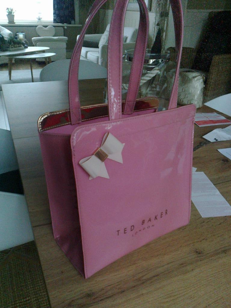 Draagtas Ted Baker roze met strik, Enlèvement ou Envoi, Comme neuf, Rose, Shopper