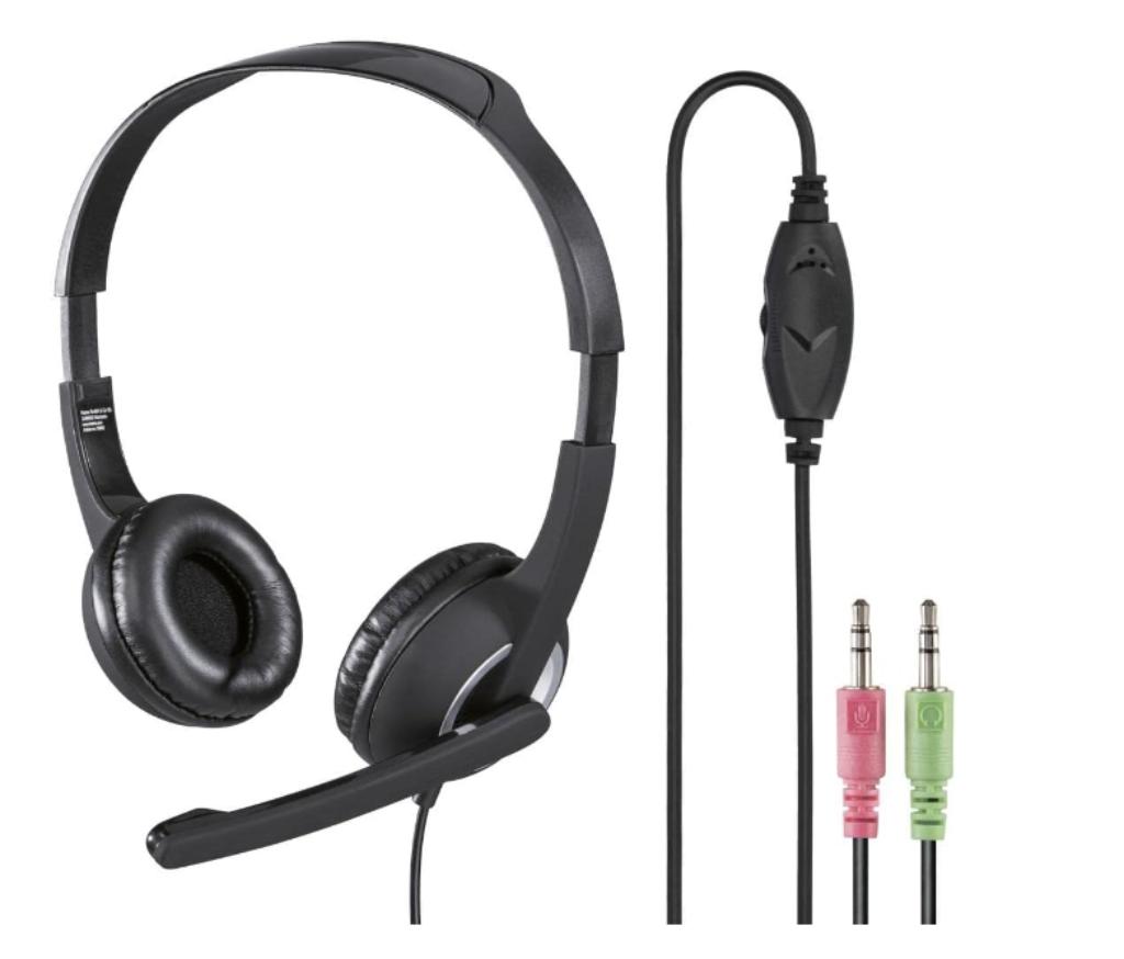 Hama Koptelefoon + Microfoon, Computers en Software, Headsets, Volumeregelaar, Ophalen of Verzenden, Zo goed als nieuw, Over-ear