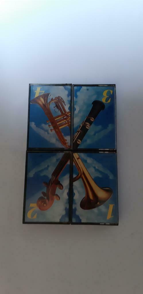 4 muziekcassettes "Great Orchestras play Great Melodies", CD & DVD, Enlèvement ou Envoi, Pré-enregistrées, Avec boîte de rangement, étagère ou coffret