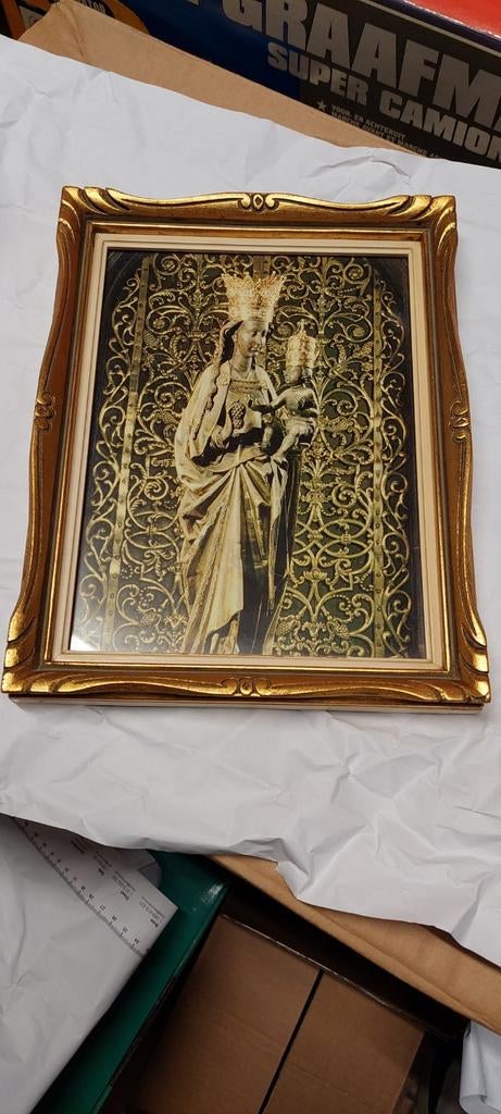 Oude kader met O.L.V. van Tongeren, Antiek en Kunst, Antiek | Religieuze voorwerpen, Ophalen of Verzenden