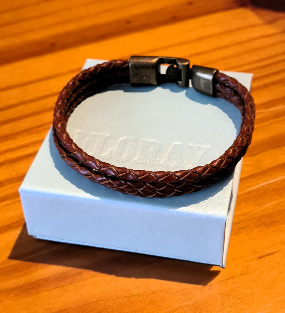 Armband van leer, Verzenden, Zo goed als nieuw, Bruin, Leer