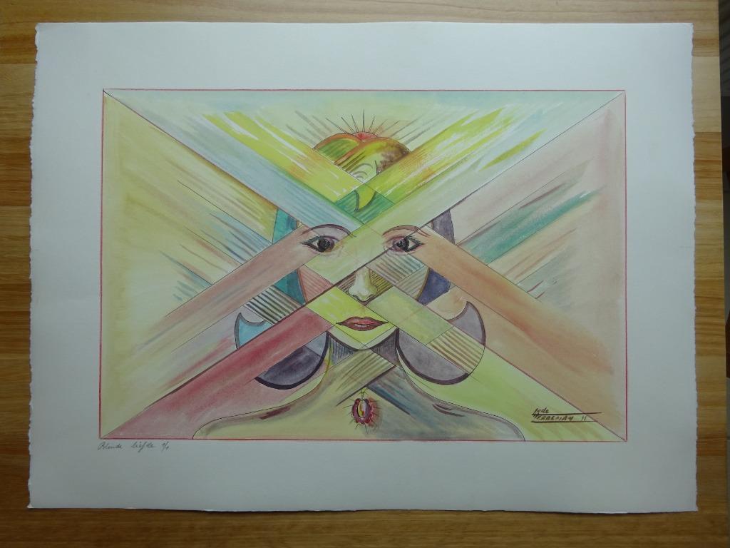 Lode Herreman, aquarel, 36 x 54 cm, Blinde Liefde '98, Enlèvement