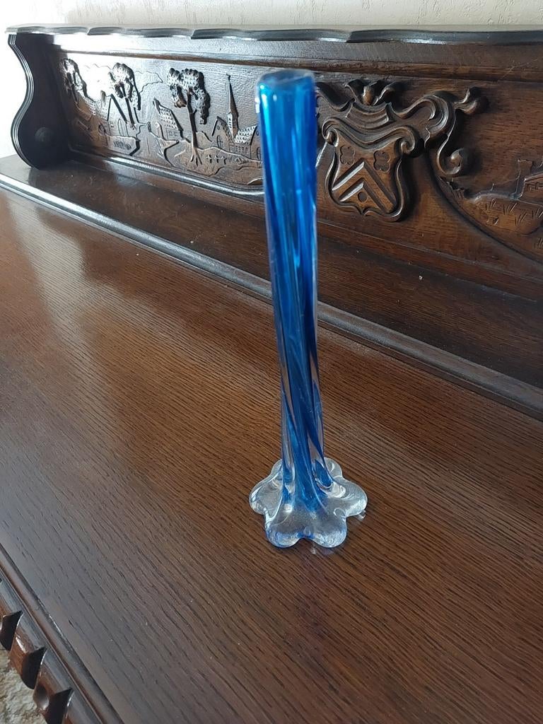 Mooie blauwe vaas, Ophalen of Verzenden, Zo goed als nieuw