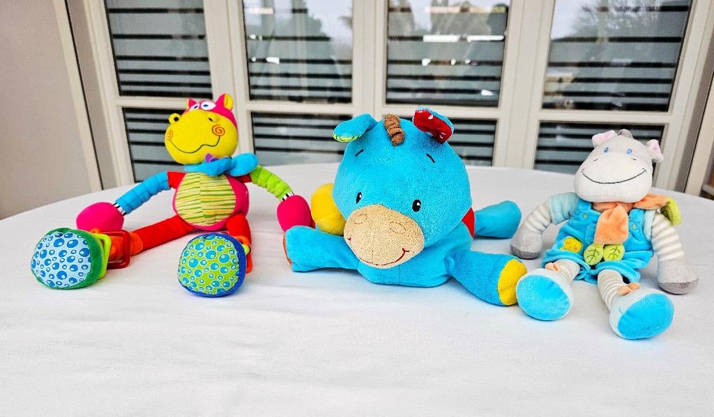 3 Knuffels voor baby’s en peuters, Ophalen of Verzenden, Zo goed als nieuw