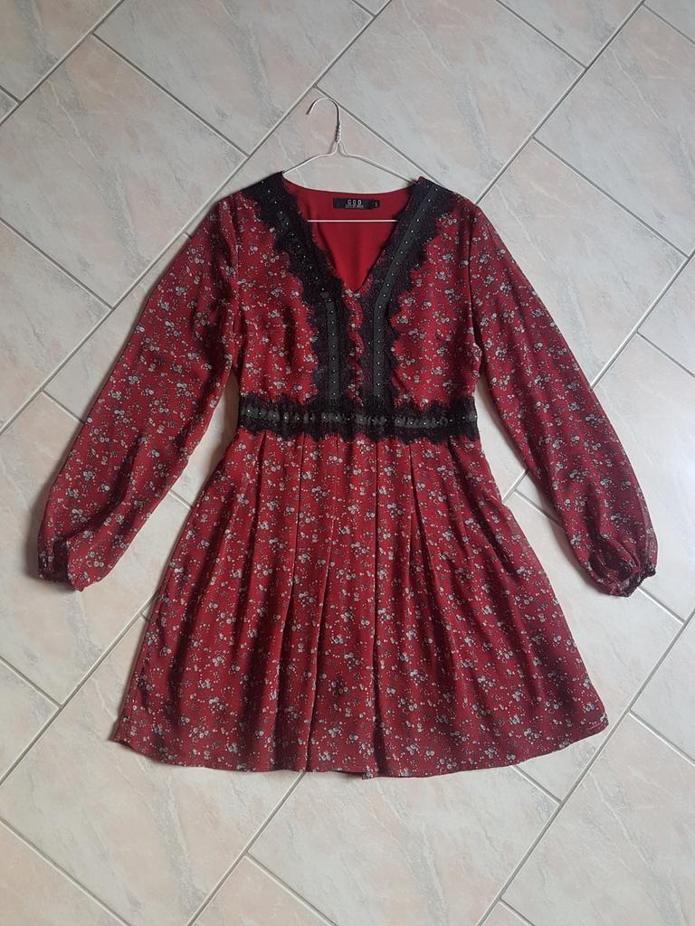 Robe en voile, Rouge, Taille 38/40 (M), Enlèvement ou Envoi, Au-dessus du genou