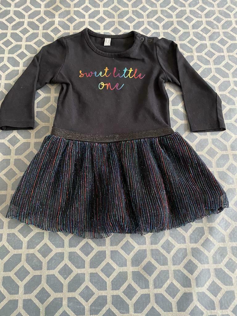 Mooi kleedje met glitter maat 62, Kinderen en Baby's, Ophalen of Verzenden, Zo goed als nieuw, Meisje, Jurkje of Rokje