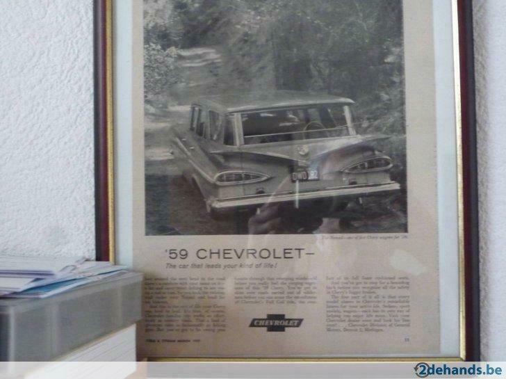 Chevrolet originele advertenties chevy 1959, Ophalen of Verzenden, Gebruikt