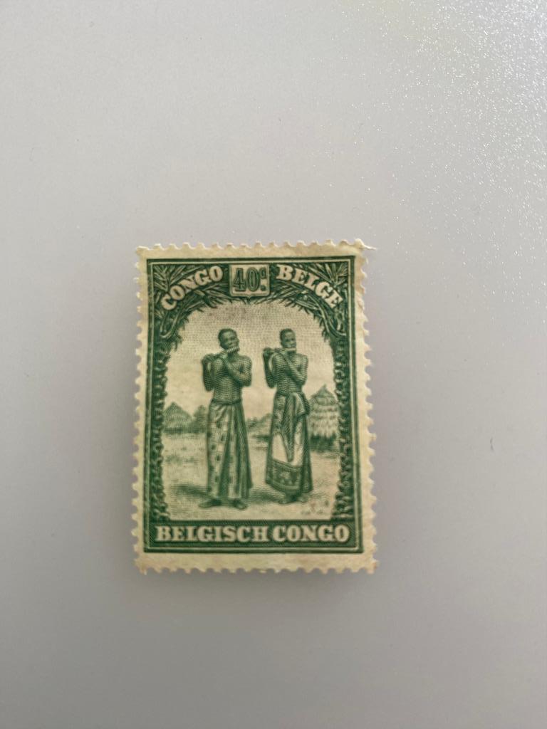 Timbre-poste Congo Belge 40 Ct Flûtiste 1931 Non estampillé, Sans timbre, Neuf, Non oblitéré, Timbre-poste