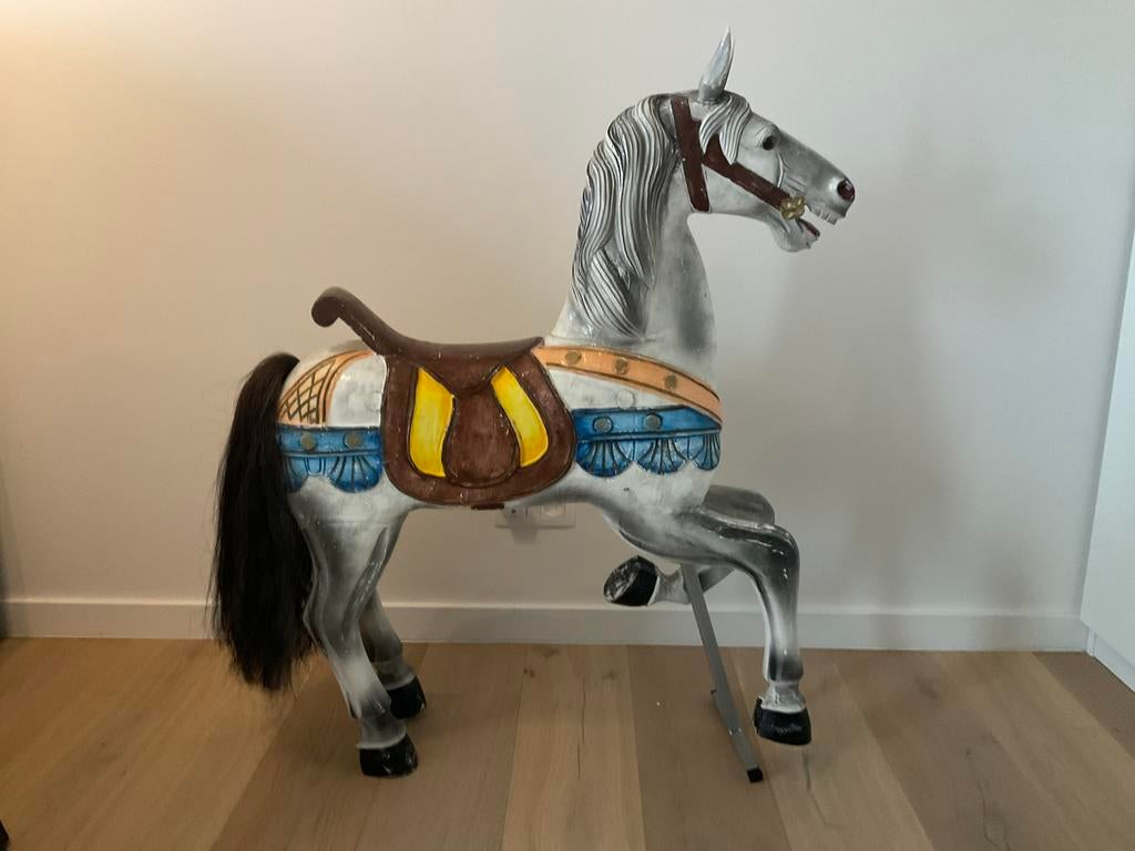 VINTAGE CARROUSSEL PAARD, Antiek en Kunst, Ophalen