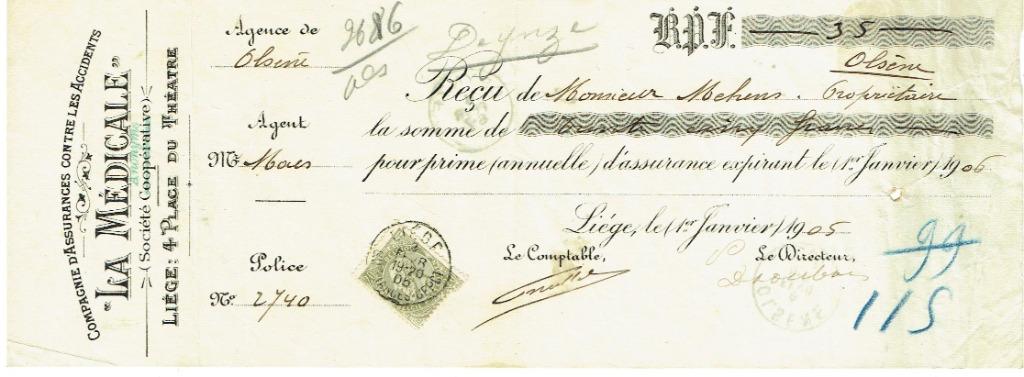 Timbre Belgique OBP 59 sur document (Post-0054), Enlèvement ou Envoi, Autres types