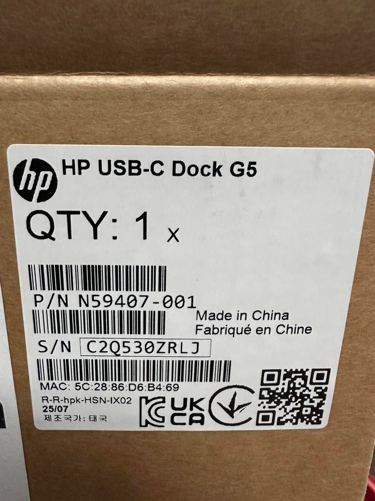 HP docking station met USB-C aansluiting, Ophalen of Verzenden, Zo goed als nieuw