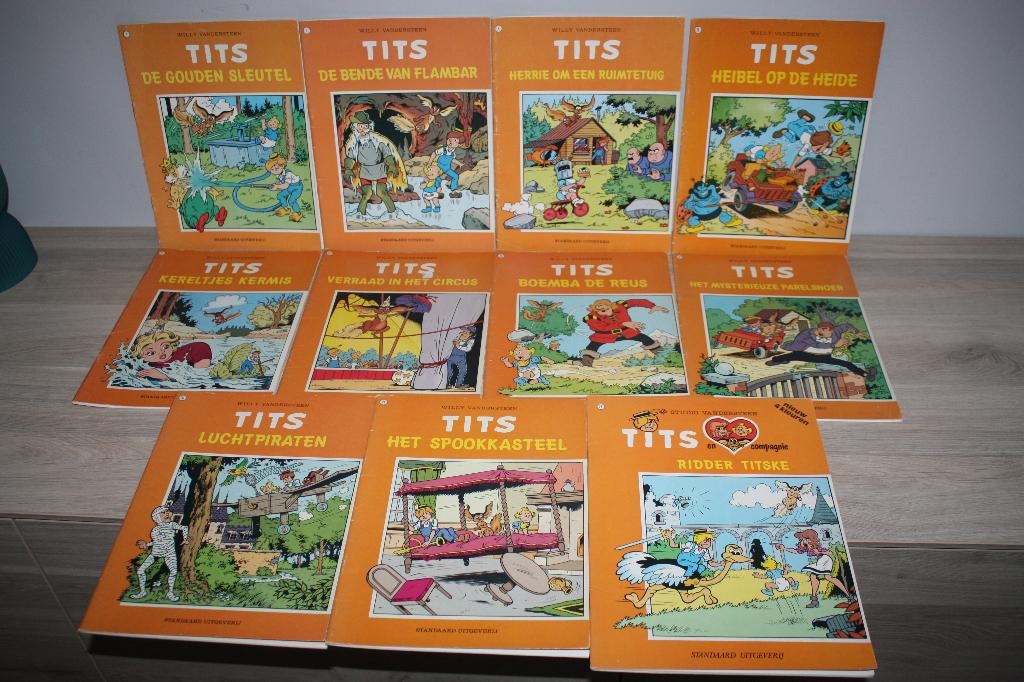 Lot Tits strips Vandersteen , 1,7,8,11,12,14,16,17,20,21,28, Boeken, Gelezen, Willy Vandersteen, Ophalen of Verzenden, Meerdere stripboeken