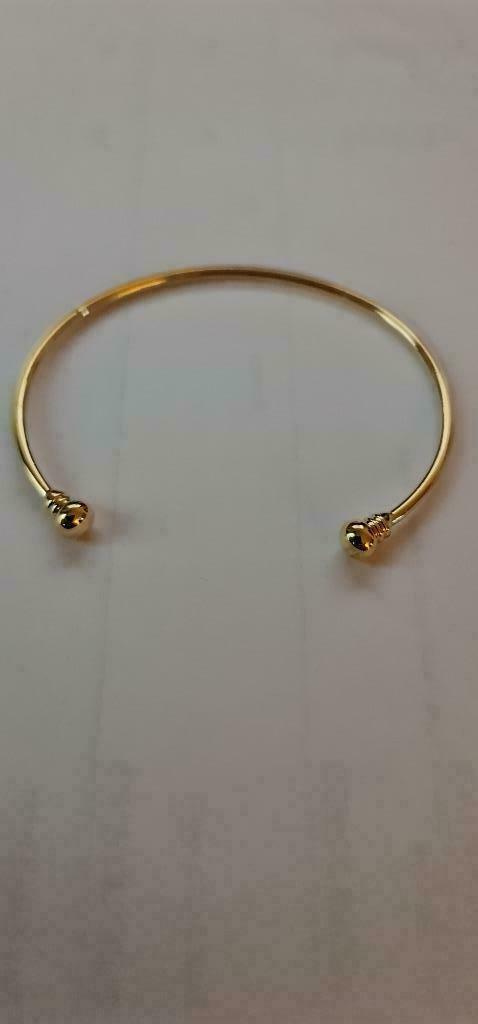Bracelet jonc esclave pour dame en plaqué or 18Kt Neuf, Enlèvement ou Envoi, Neuf, Or, Autres matériaux