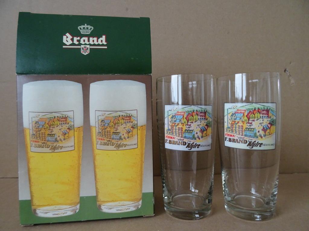 Verres à bière Brand Bier édition anniversaire 1986 Nouveau, Collections, Enlèvement ou Envoi, Neuf, Verre ou Verres, Brand
