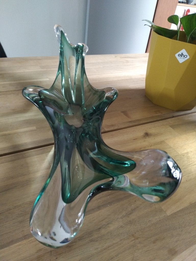 MURANO KUNSTVAAS - SMARAGD GROEN. 3,1KG, Ophalen of Verzenden